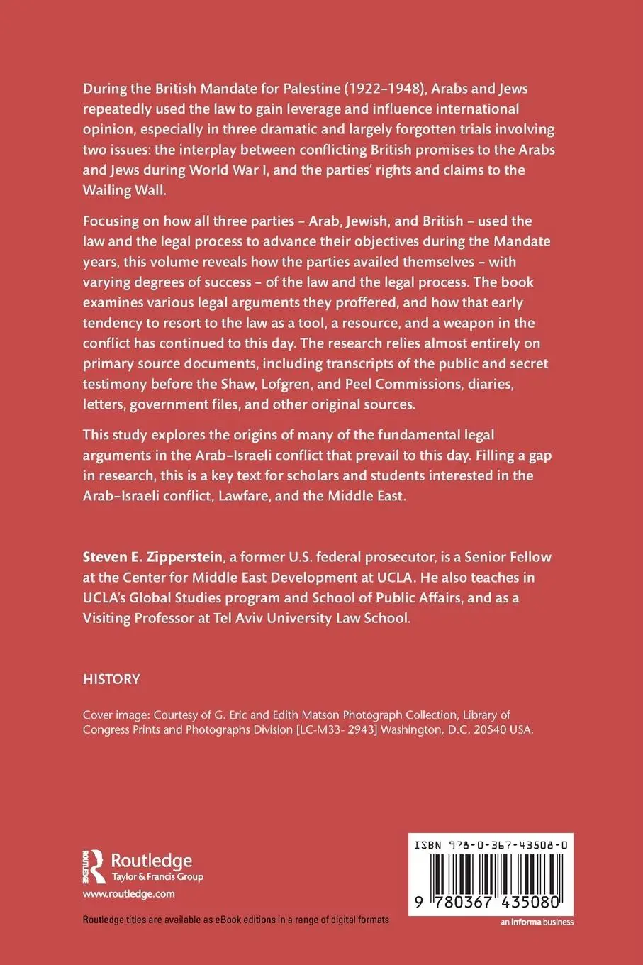Rückseite: 9780367435080 | Law and the Arab-Israeli Conflict | The Trials of Palestine | Buch