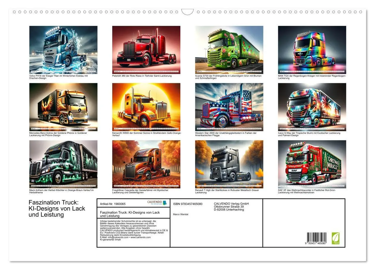 Bild: 9783457465080 | Faszination Truck: KI-Designs von Lack und Leistung (Wandkalender...