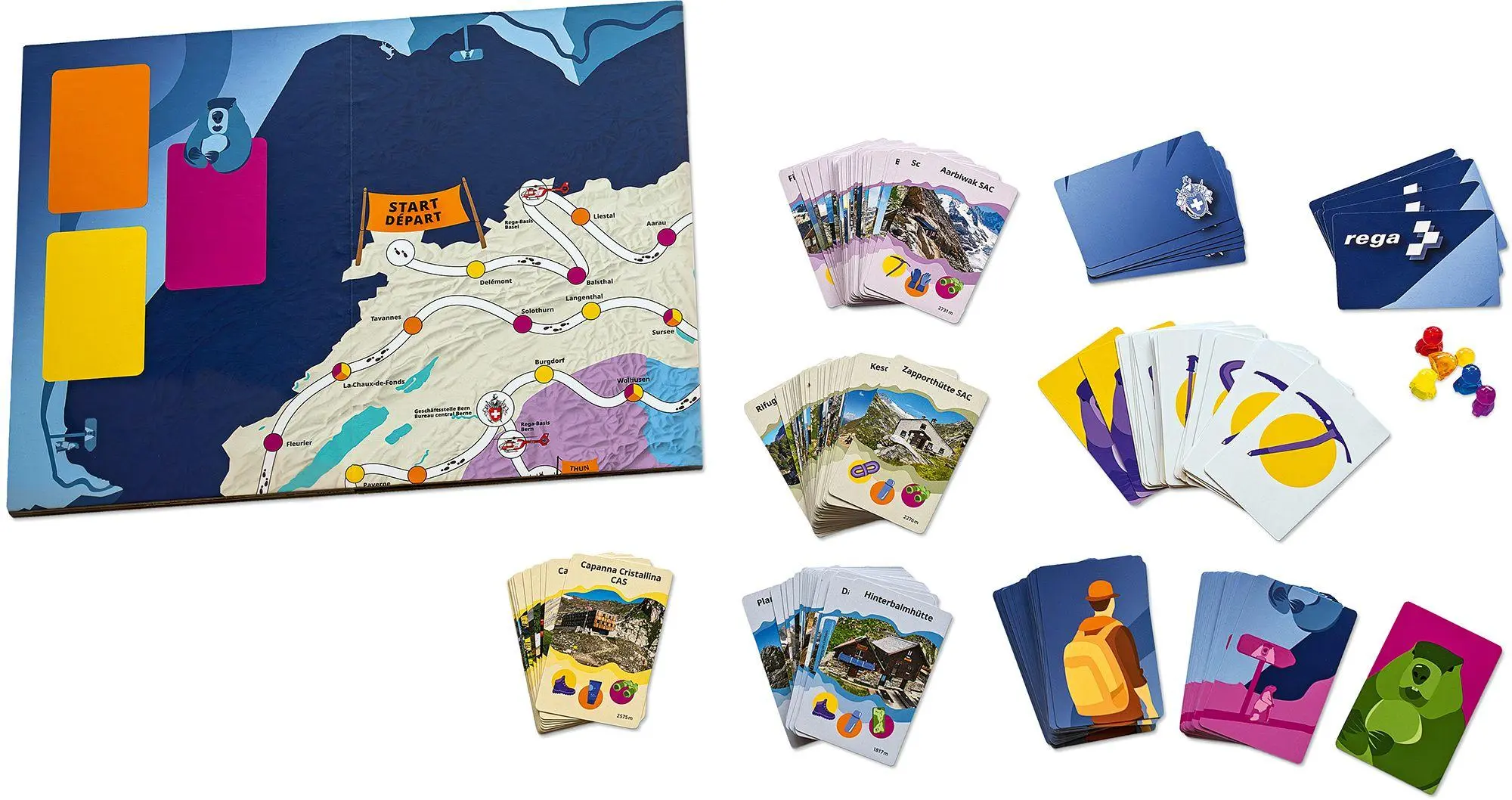 Bild: 9783859025080 | Das grosse Schweizer Hüttenspiel/Le grand jeu des cabanes suisses