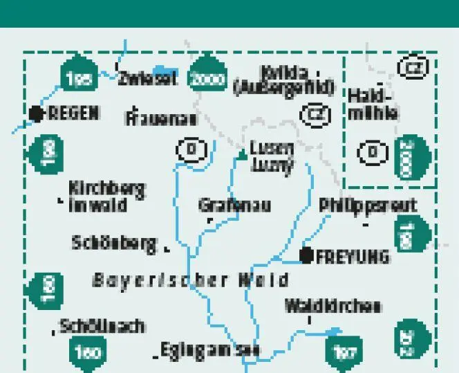 Bild: 9783991215080 | KOMPASS Wanderkarte 196 Mittlerer Bayerischer Wald 1:50.000 | Deutsch