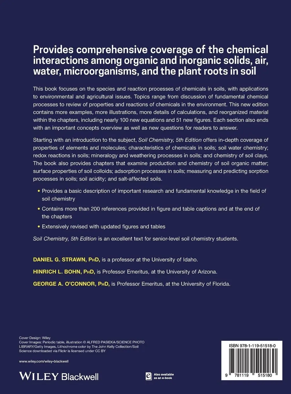 Rückseite: 9781119515180 | Soil Chemistry | Daniel G. Strawn (u. a.) | Buch | Englisch | 2020