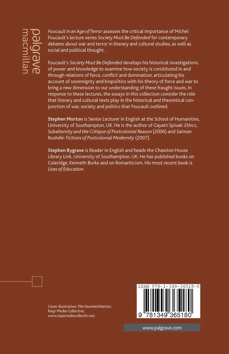 Rückseite: 9781349365180 | Foucault in an Age of Terror | S. Morton (u. a.) | Taschenbuch | ix