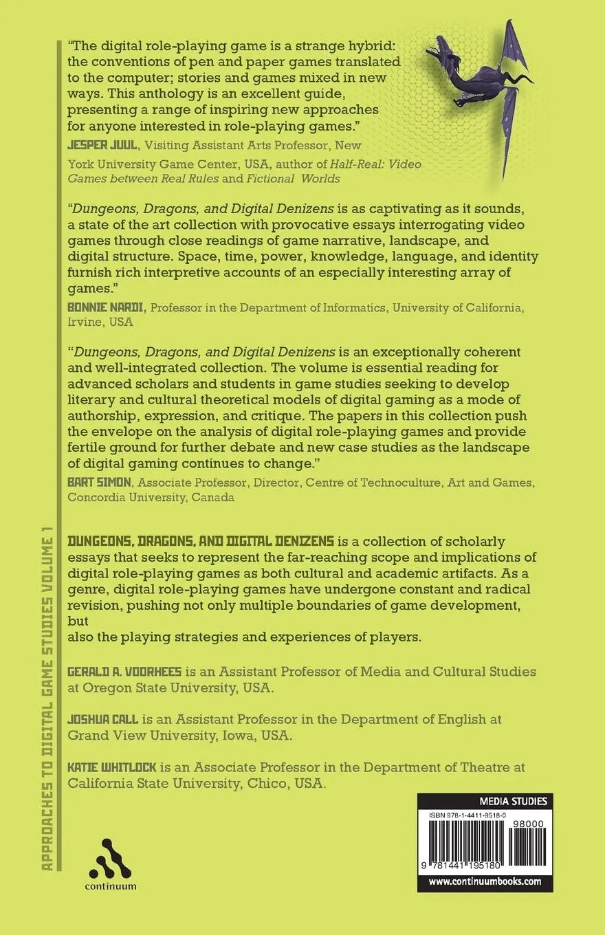 Rückseite: 9781441195180 | Dungeons, Dragons, and Digital Denizens | Gerald A. Voorhees (u. a.)