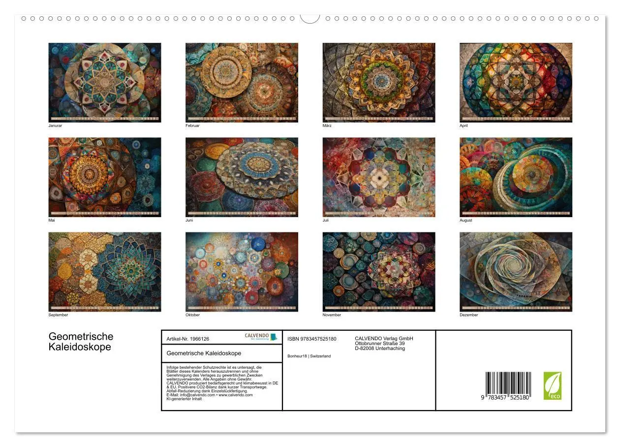 Bild: 9783457525180 | Geometrische Kaleidoskope (hochwertiger Premium Wandkalender 2026...