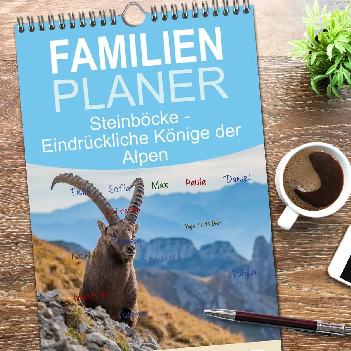 Bild: 9783516615180 | Familienplaner 2026 - Steinböcke - Eindrückliche Könige der Alpen...