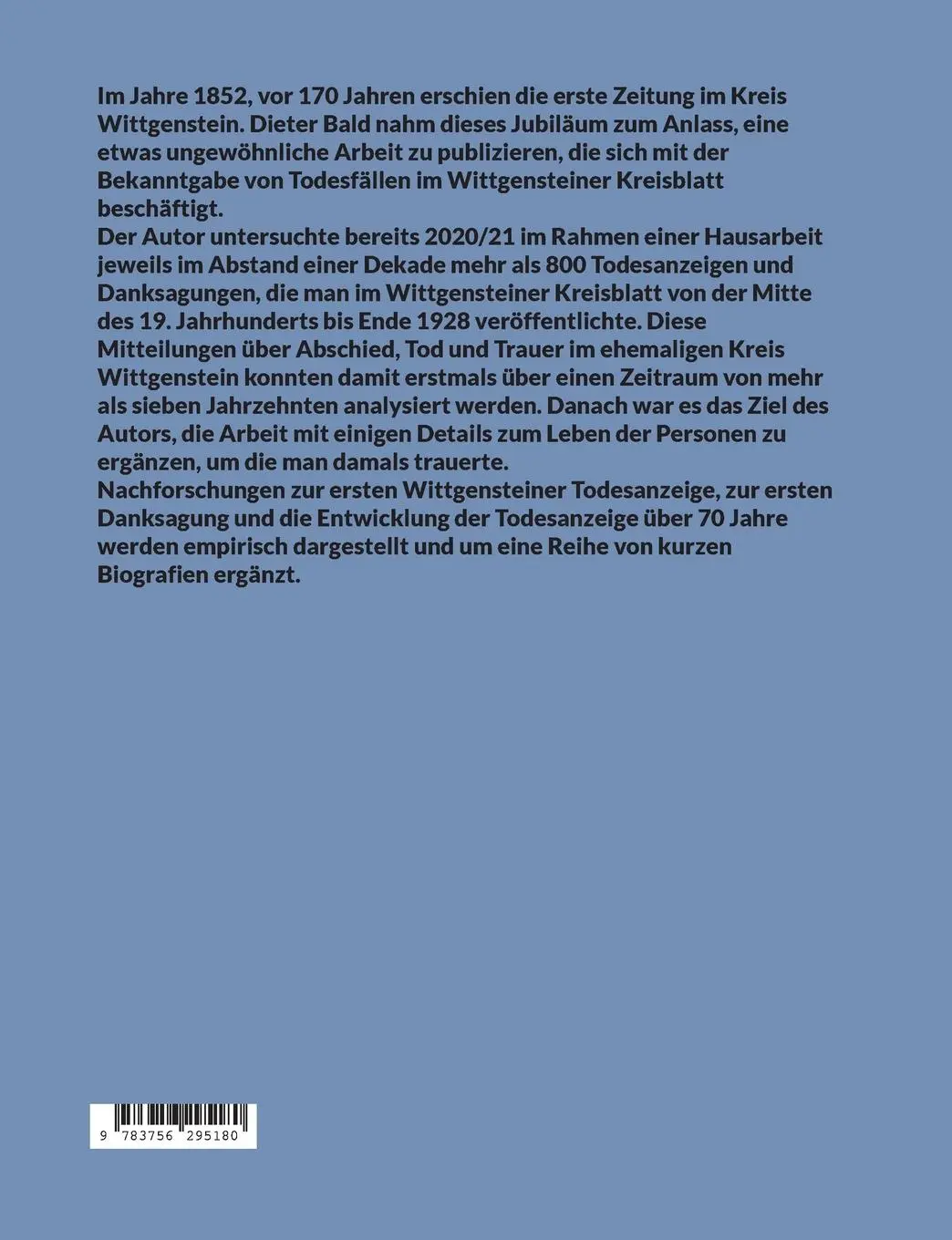 Rückseite: 9783756295180 | Information zwischen Pflicht und Gefühl | Dieter Bald | Taschenbuch