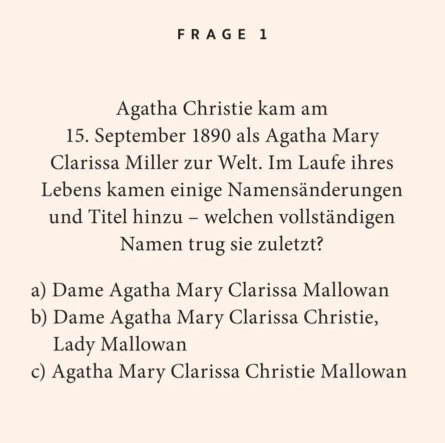 Bild: 9783899785180 | Agatha Christie-Quiz | Katja Scholz | Taschenbuch | Quiz im Quadrat