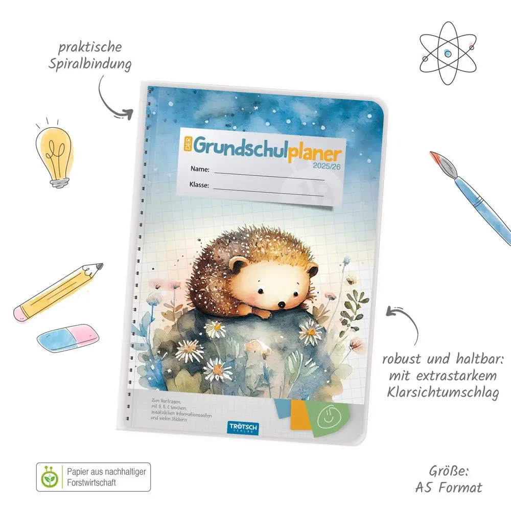 Bild: 9783988025180 | Trötsch Grundschulplaner Igel 25/26 | Trötsch Verlag | Kalender