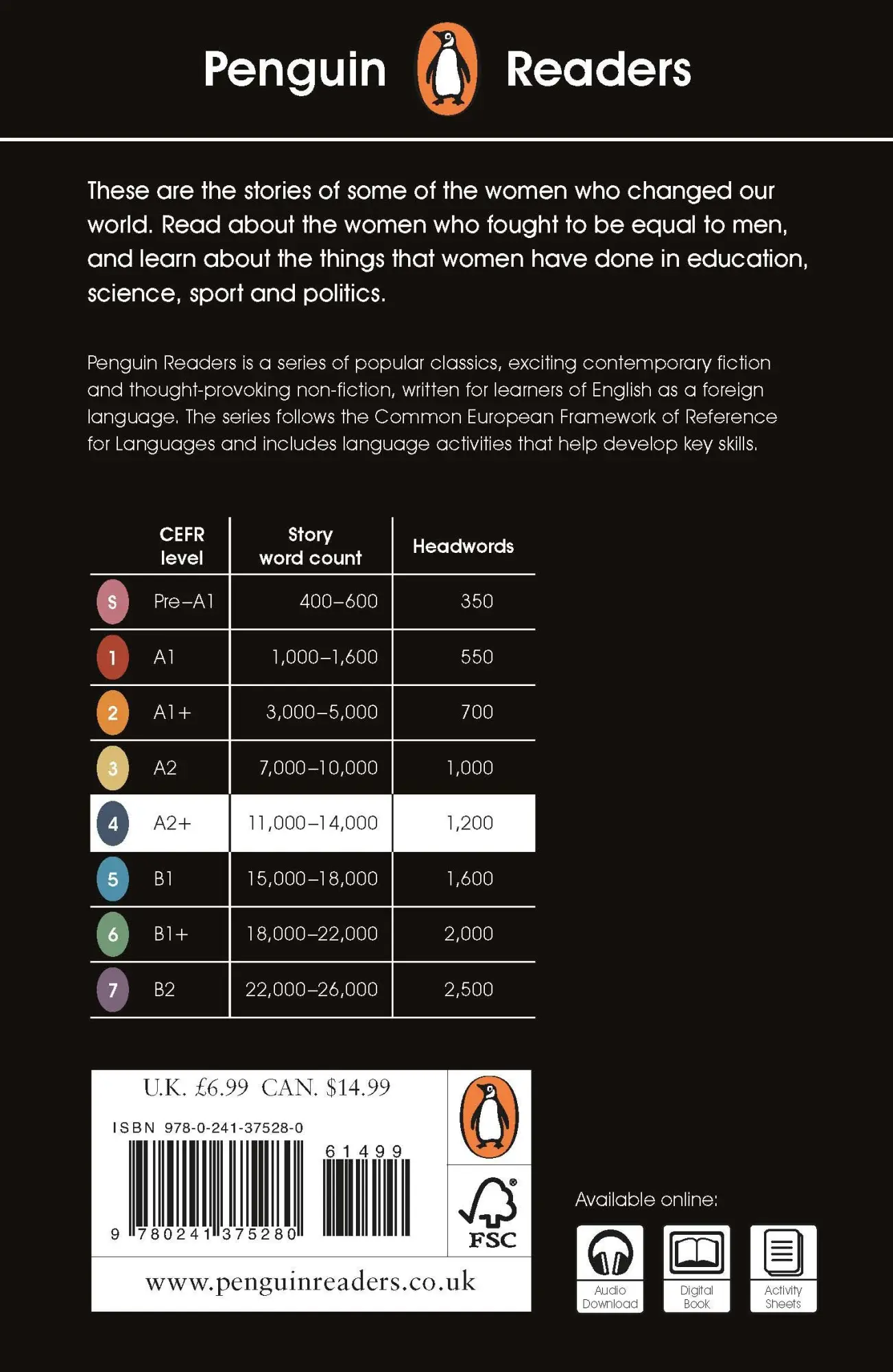 Rückseite: 9780241375280 | Penguin Readers Level 4: Women Who Changed the World (ELT Graded...
