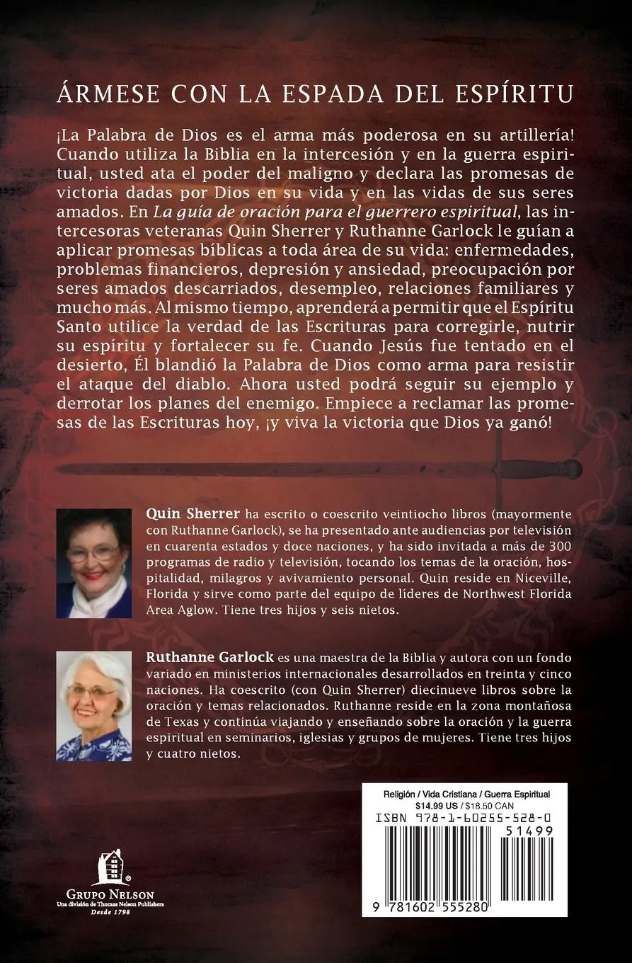 Rückseite: 9781602555280 | La Gu¿¿a de Oraci¿¿n del Guerrero Espiritual | Quin Sherrer (u. a.)