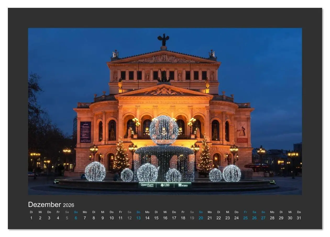 Bild: 9783457995280 | FRANKFURT - Nachtlichter 2026 (Wandkalender 2026 DIN A4 quer),...