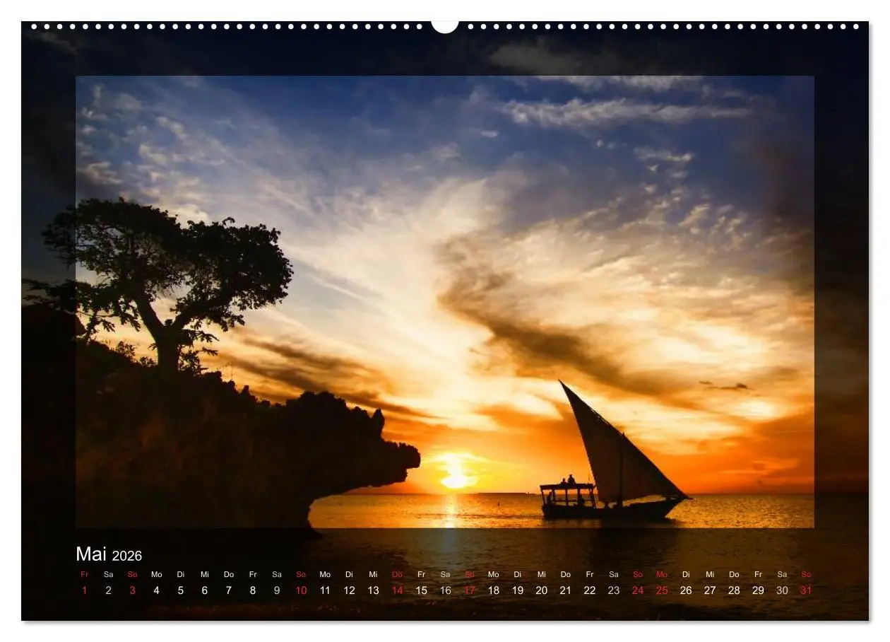 Bild: 9783516225280 | Sansibar (Wandkalender 2026 DIN A2 quer), CALVENDO Monatskalender