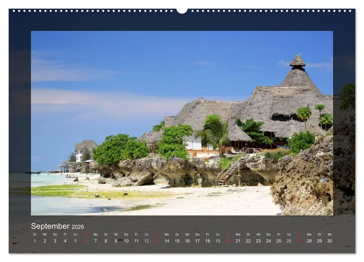 Bild: 9783516225280 | Sansibar (Wandkalender 2026 DIN A2 quer), CALVENDO Monatskalender
