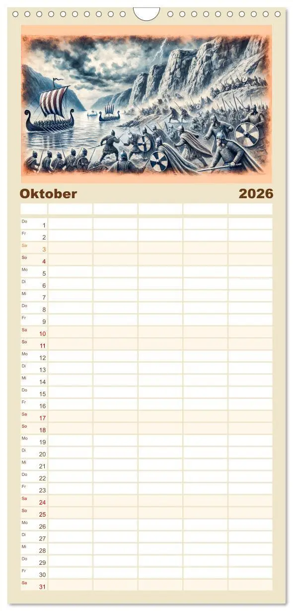 Bild: 9783516605280 | Familienplaner 2026 - Die Wikingerzeit - Helden, Könige und...
