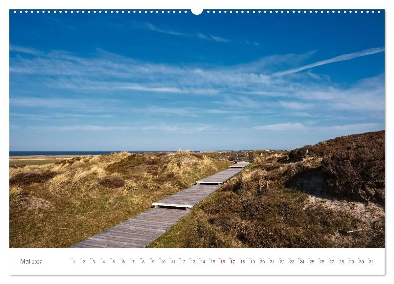 Bild: 9783594135280 | Stege &amp; Wege auf Sylt (Wandkalender 2027 DIN A2 quer), CALVENDO...
