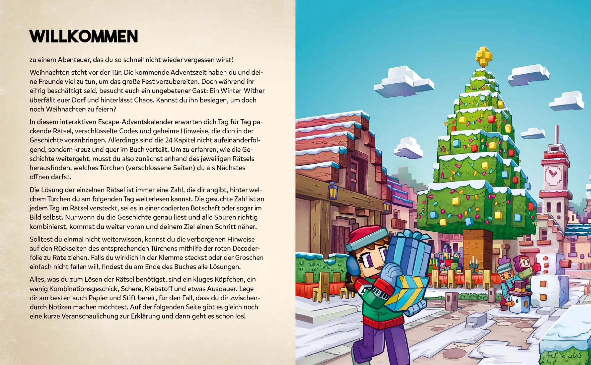 Bild: 9783745915280 | Escape-Adventskalender für Minecrafter: Der Angriff des Winter-Withers