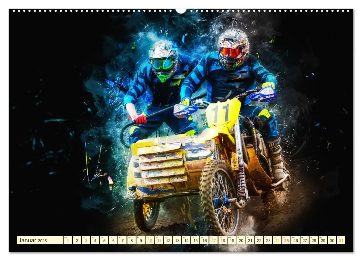 Bild: 9783457745380 | Seitenwagen Motocross (hochwertiger Premium Wandkalender 2026 DIN...