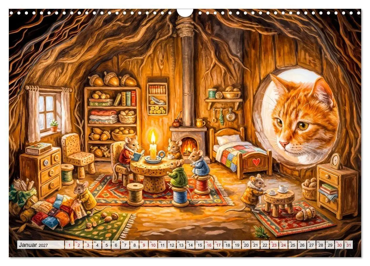 Bild: 9783594365380 | Katze und Mäuse - Humorvolle Tiergeschichten (Wandkalender 2027 DIN...