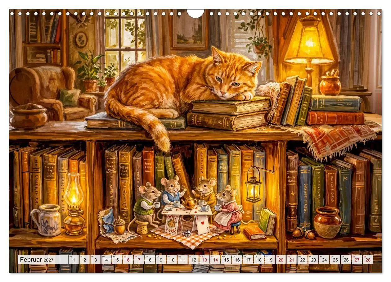 Bild: 9783594365380 | Katze und Mäuse - Humorvolle Tiergeschichten (Wandkalender 2027 DIN...