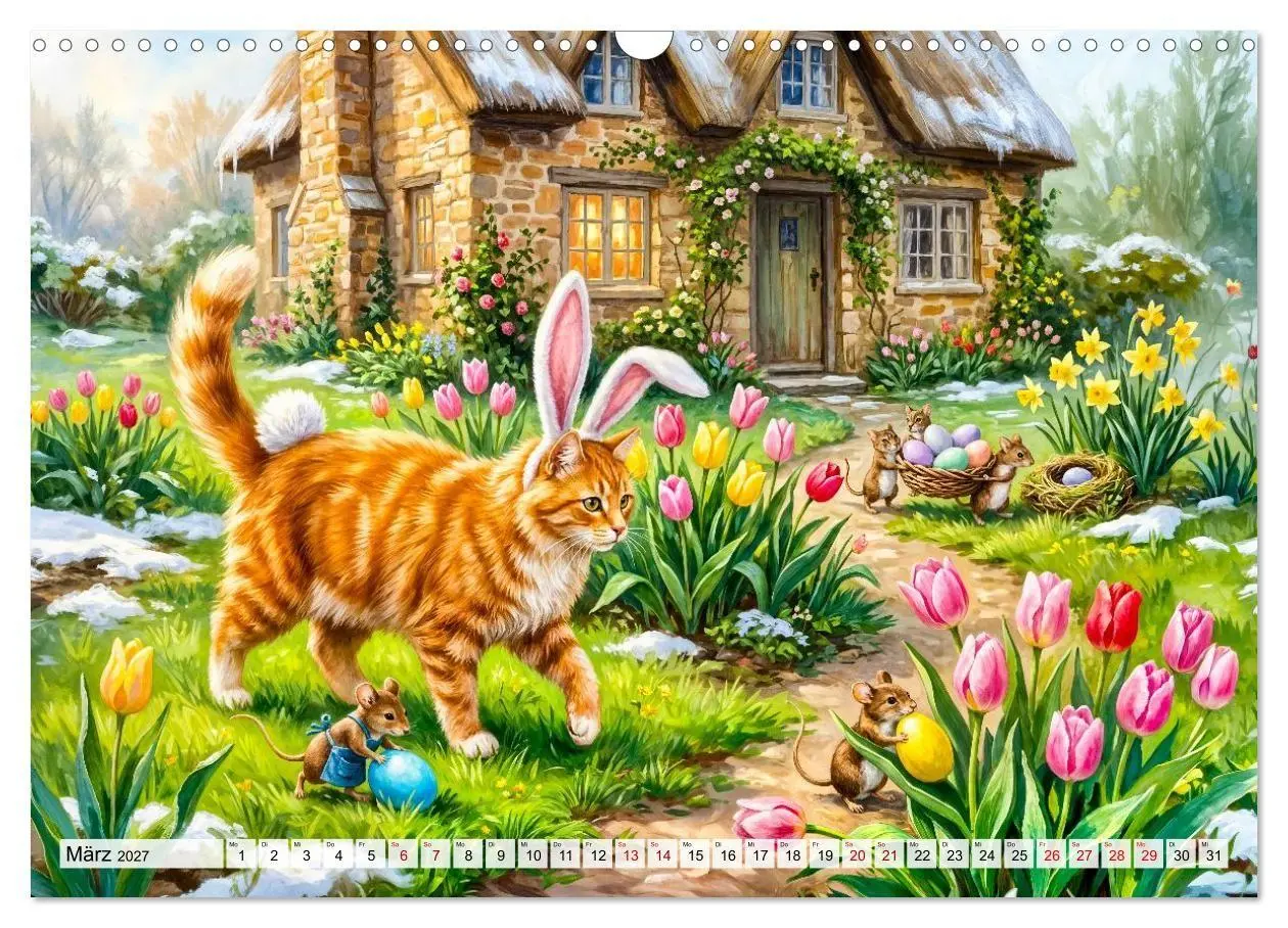 Bild: 9783594365380 | Katze und Mäuse - Humorvolle Tiergeschichten (Wandkalender 2027 DIN...