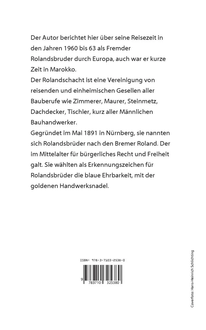 Rückseite: 9783710325380 | Rolandsbruder Blut | Auf der Walz | Maxemilian Krooger | Taschenbuch