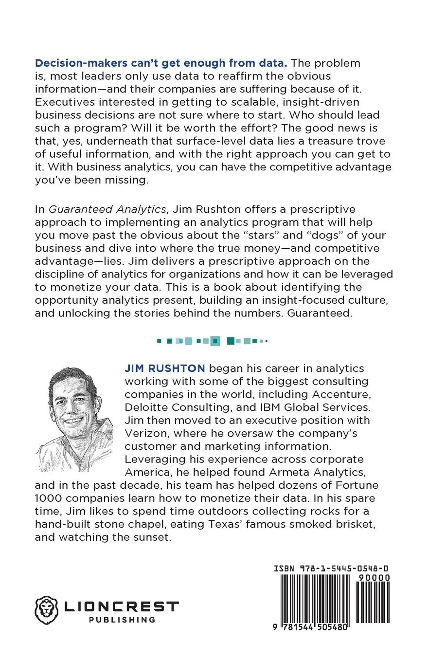 Rückseite: 9781544505480 | Guaranteed Analytics | Jim Rushton | Taschenbuch | Englisch | 2019