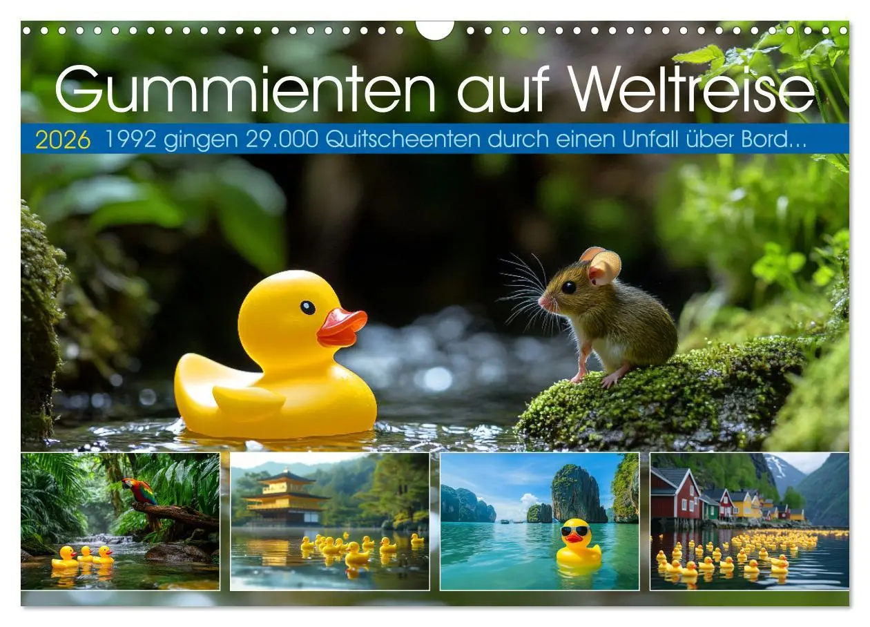 Cover: 9783457285480 | Gummienten auf Weltreise (Wandkalender 2026 DIN A3 quer), CALVENDO...