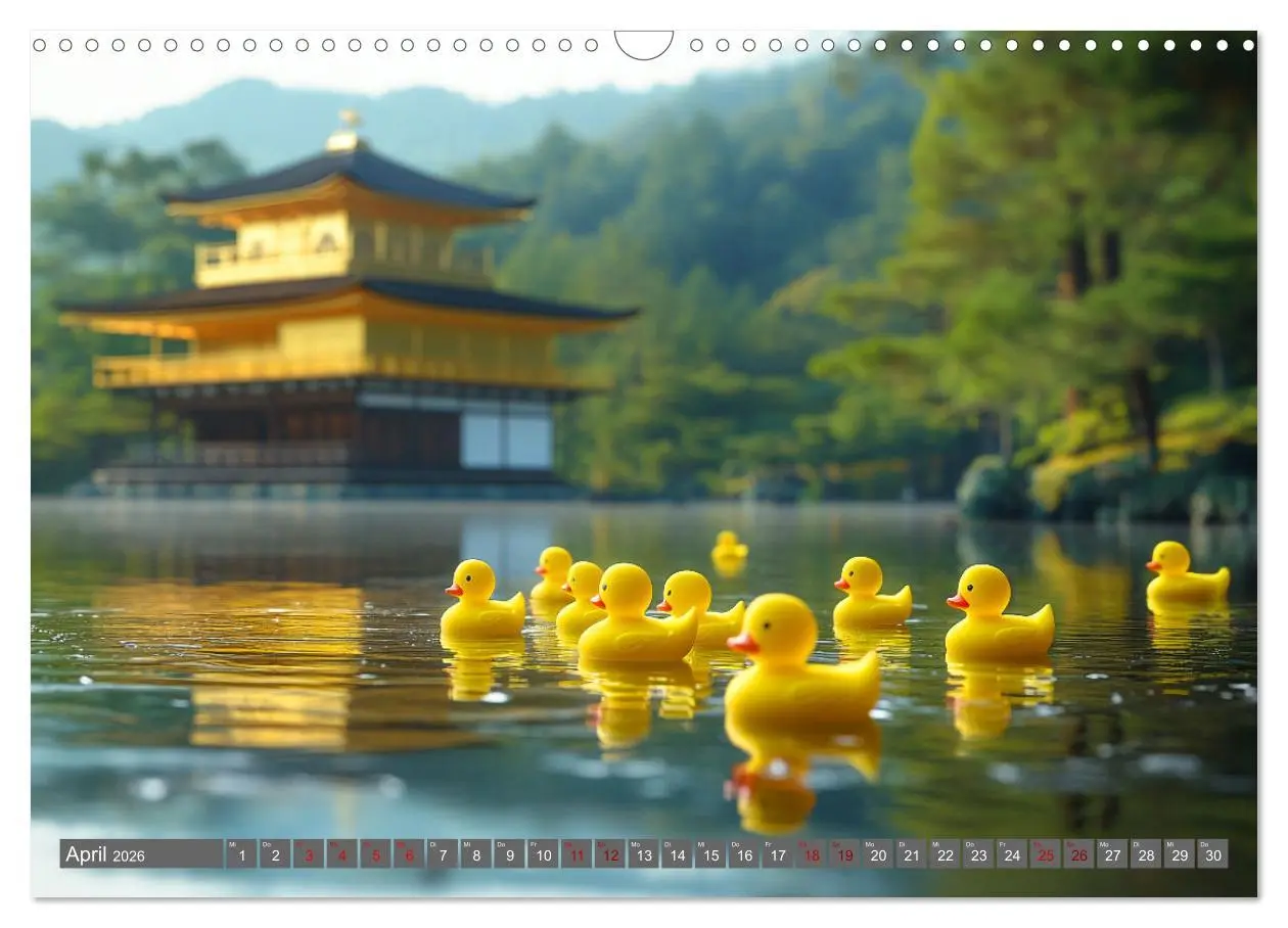 Bild: 9783457285480 | Gummienten auf Weltreise (Wandkalender 2026 DIN A3 quer), CALVENDO...