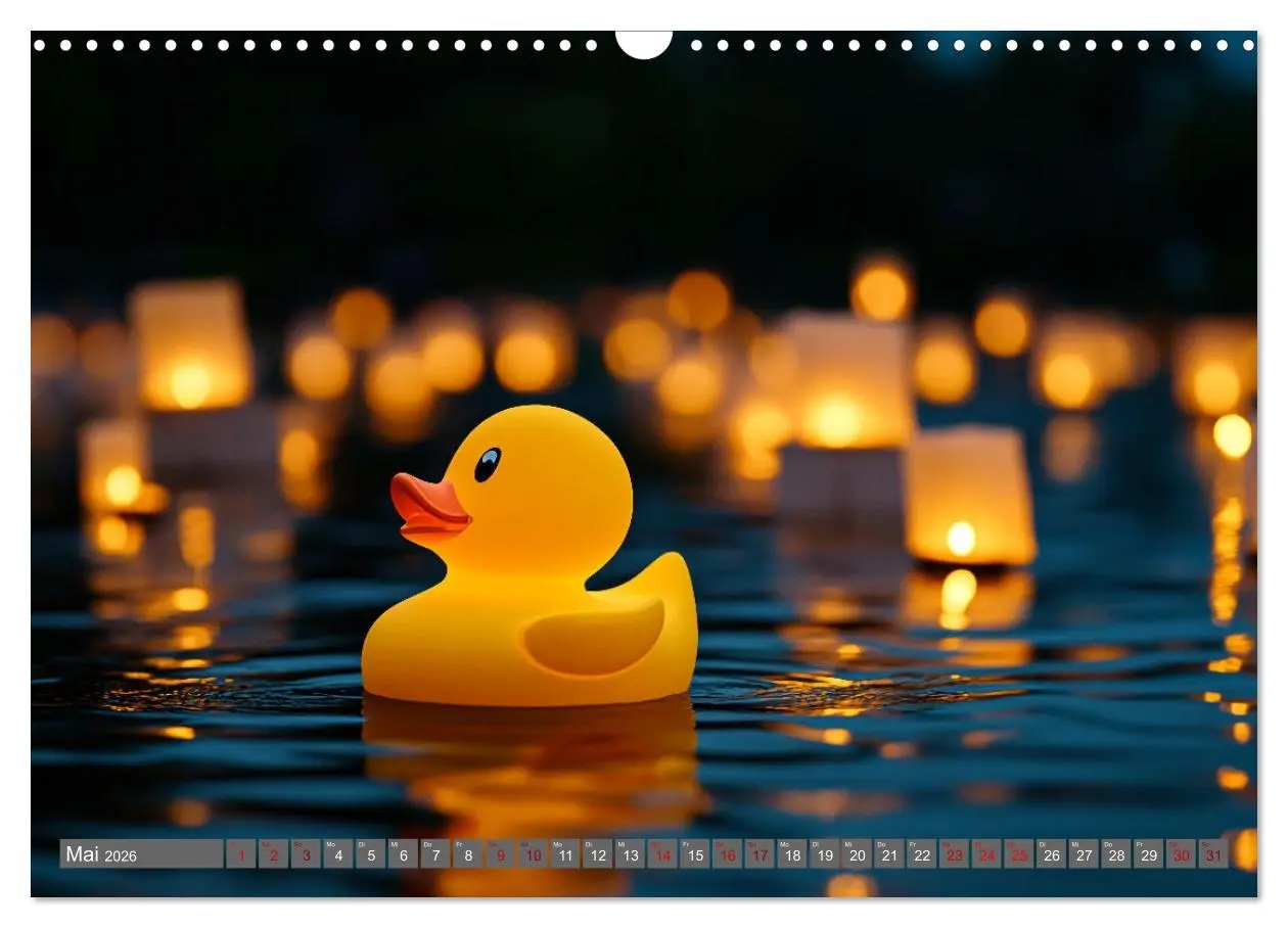 Bild: 9783457285480 | Gummienten auf Weltreise (Wandkalender 2026 DIN A3 quer), CALVENDO...