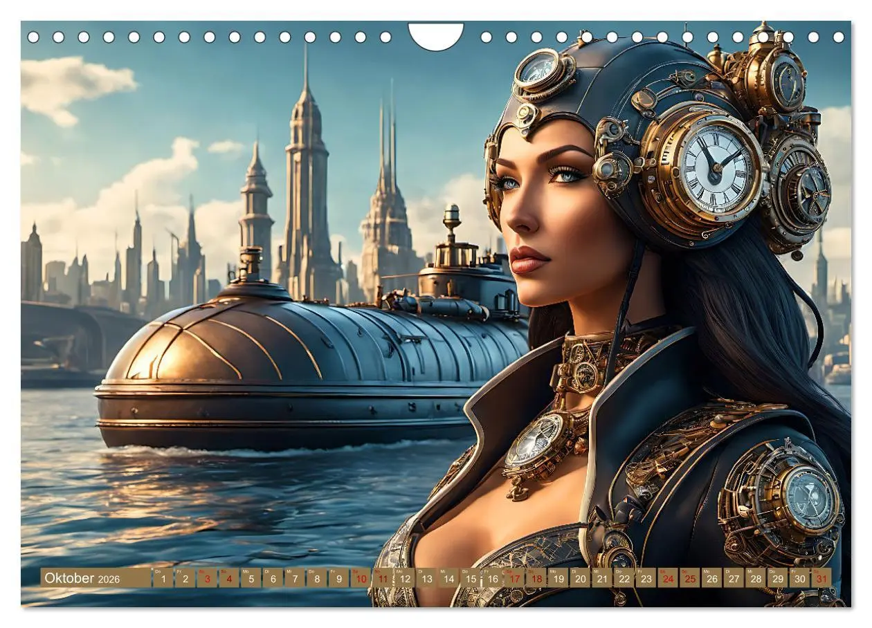 Bild: 9783457355480 | Steampunk - Mensch und Maschine (Wandkalender 2026 DIN A4 quer),...