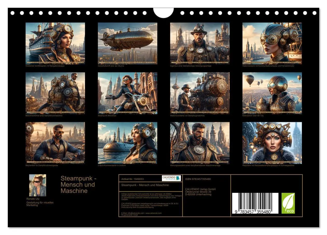 Bild: 9783457355480 | Steampunk - Mensch und Maschine (Wandkalender 2026 DIN A4 quer),...