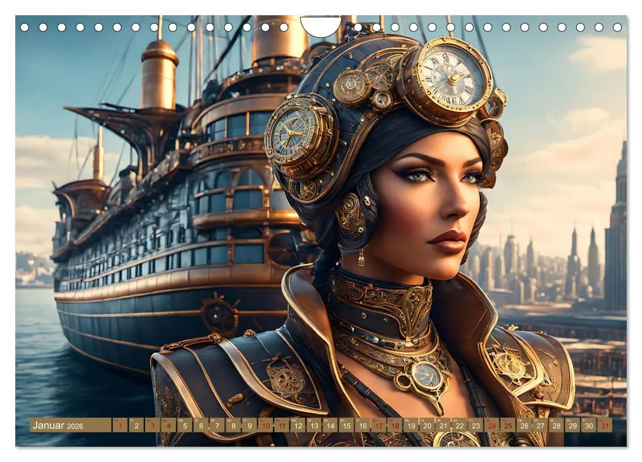 Bild: 9783457355480 | Steampunk - Mensch und Maschine (Wandkalender 2026 DIN A4 quer),...