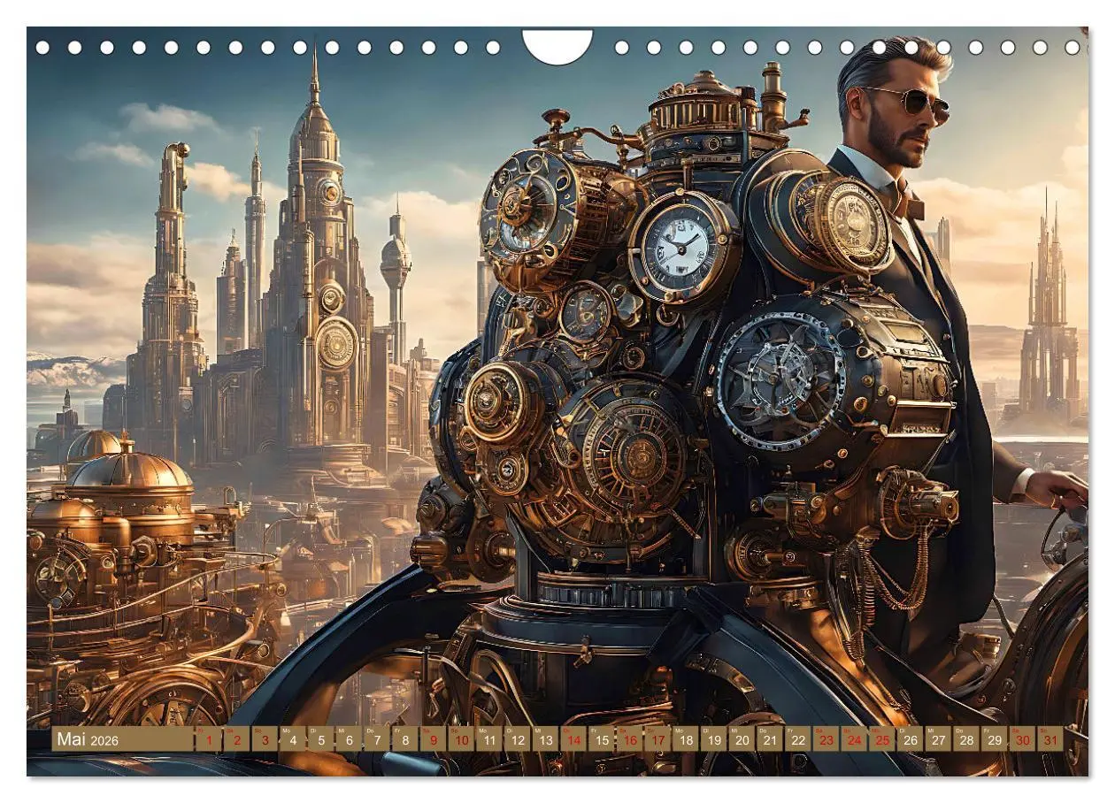 Bild: 9783457355480 | Steampunk - Mensch und Maschine (Wandkalender 2026 DIN A4 quer),...