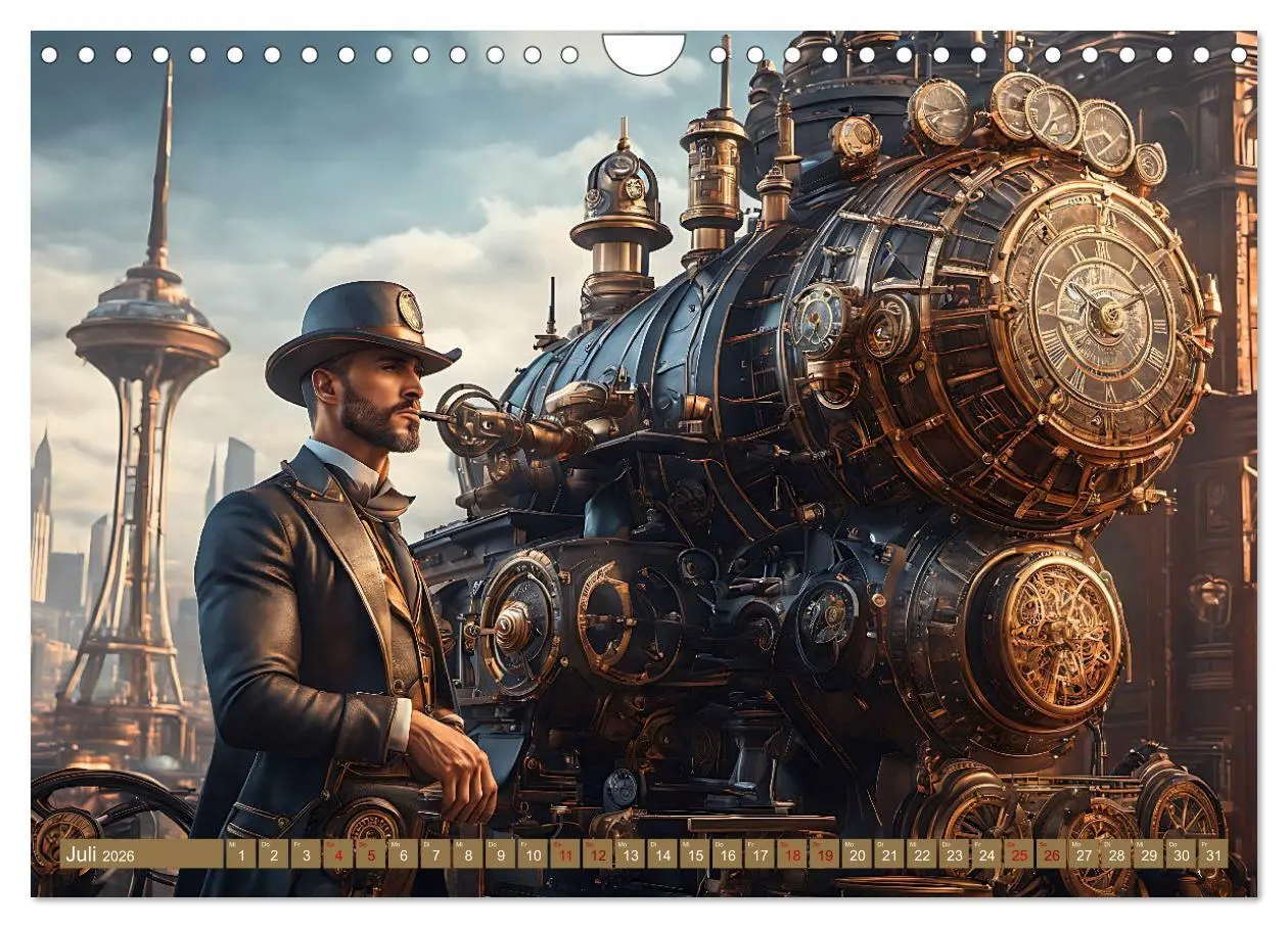 Bild: 9783457355480 | Steampunk - Mensch und Maschine (Wandkalender 2026 DIN A4 quer),...