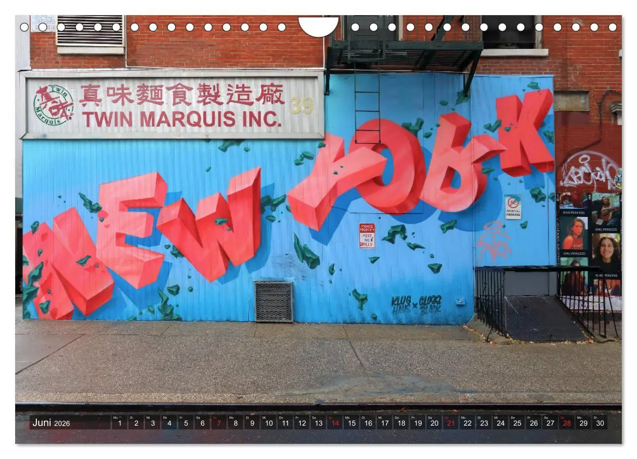 Bild: 9783457735480 | Straßenkunst in New York - Graffiti und Murals (Wandkalender 2026...