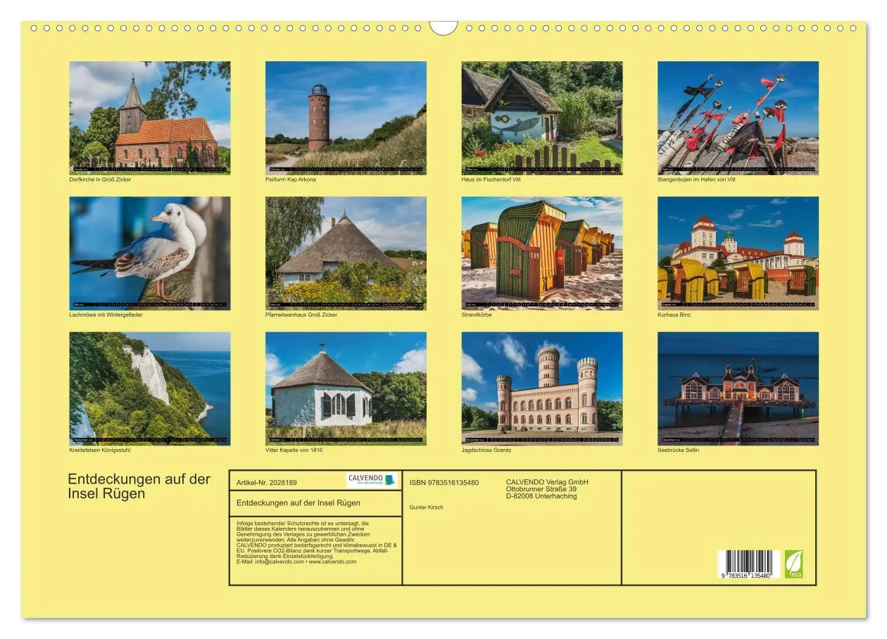 Bild: 9783516135480 | Entdeckungen auf der Insel Rügen (Wandkalender 2026 DIN A2 quer),...
