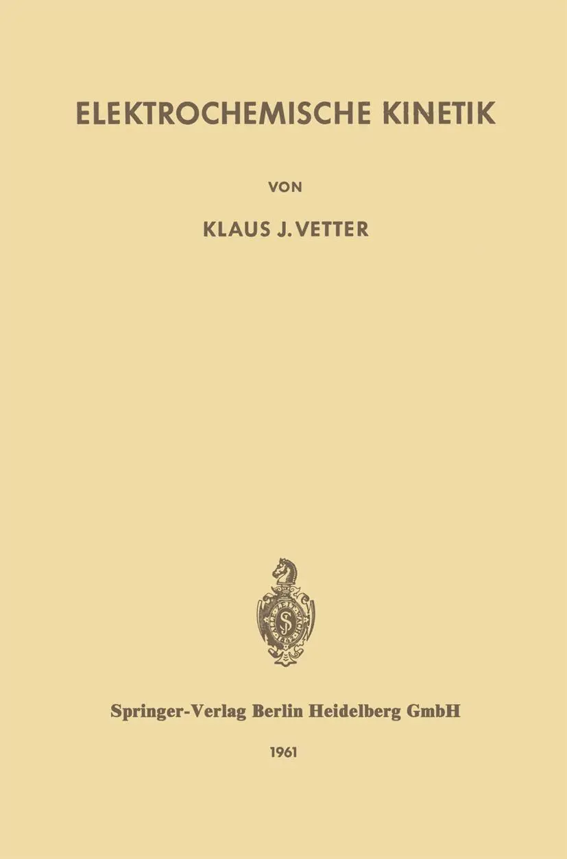 Cover: 9783642865480 | Elektrochemische Kinetik | K. J. Vetter | Taschenbuch | xv | Deutsch