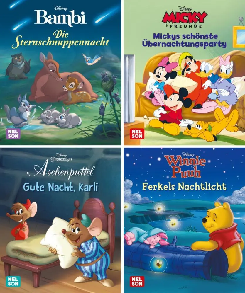 Cover: 9783845125480 | Nelson Mini-Bücher: Disney Gutenacht-Geschichten 1-4 | Broschüre