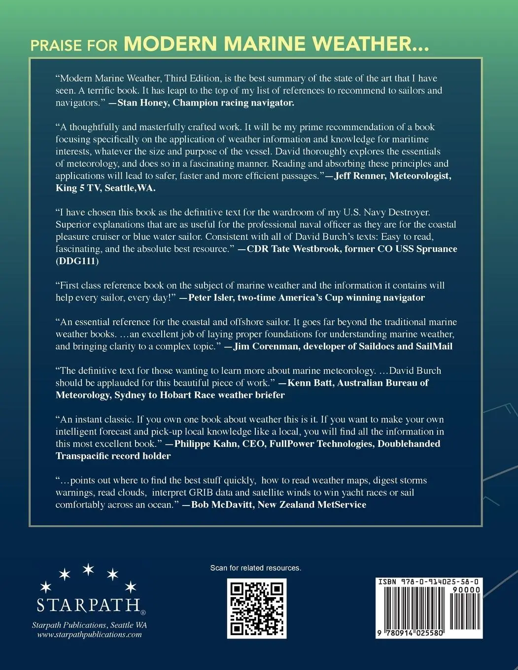 Rückseite: 9780914025580 | Modern Marine Weather | David Burch | Taschenbuch | Englisch | 2018