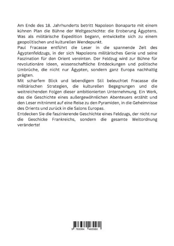 Rückseite: 9783384465580 | Napoleons Ägyptenfeldzug | Paul Fracasse | Buch | 264 S. | Deutsch