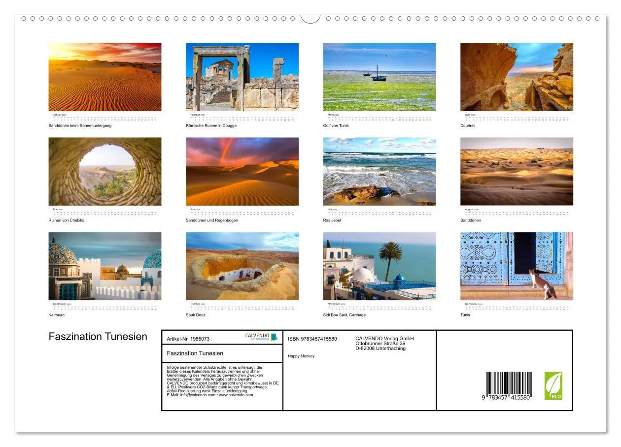 Bild: 9783457415580 | Faszination Tunesien (hochwertiger Premium Wandkalender 2026 DIN A2...