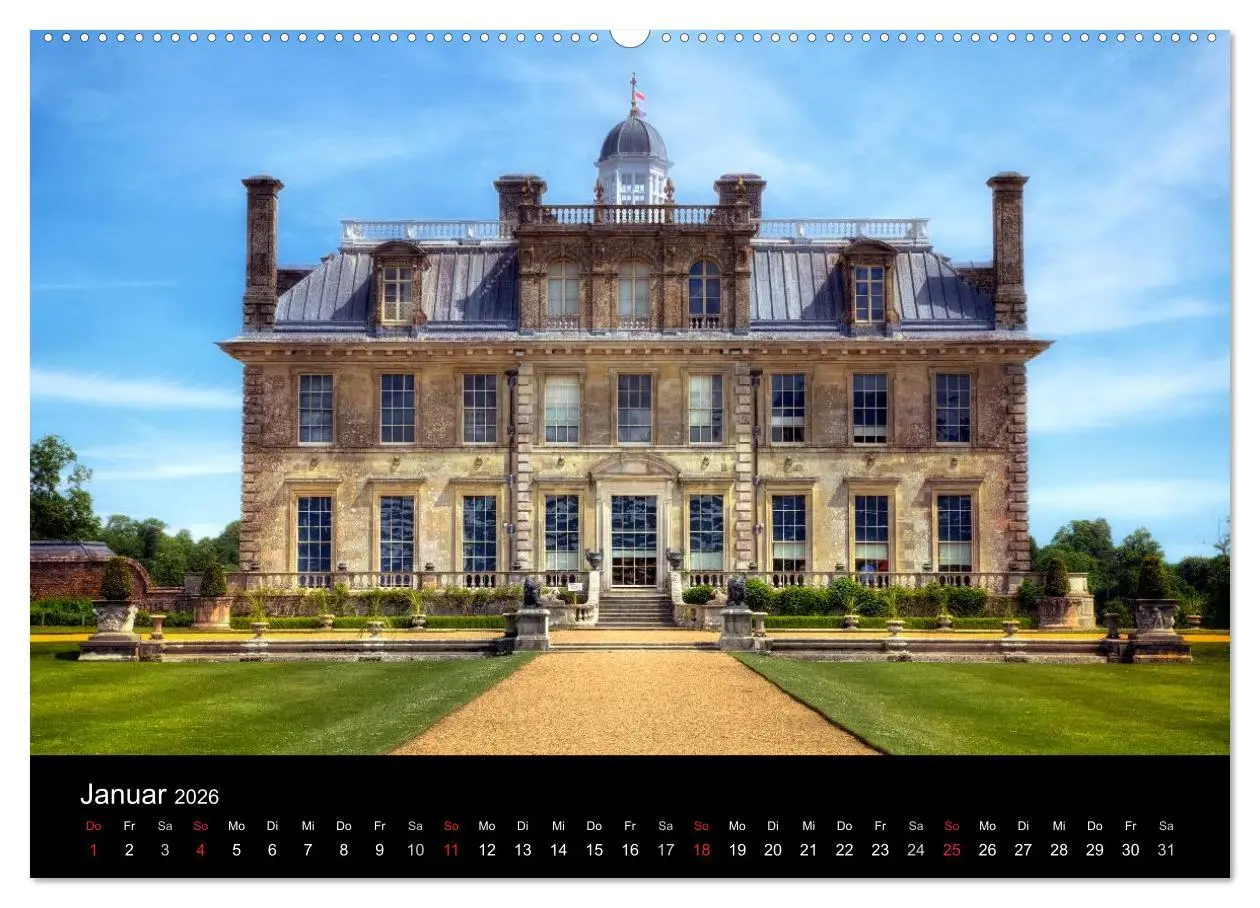 Bild: 9783516125580 | Englische Herrenhäuser (hochwertiger Premium Wandkalender 2026 DIN...