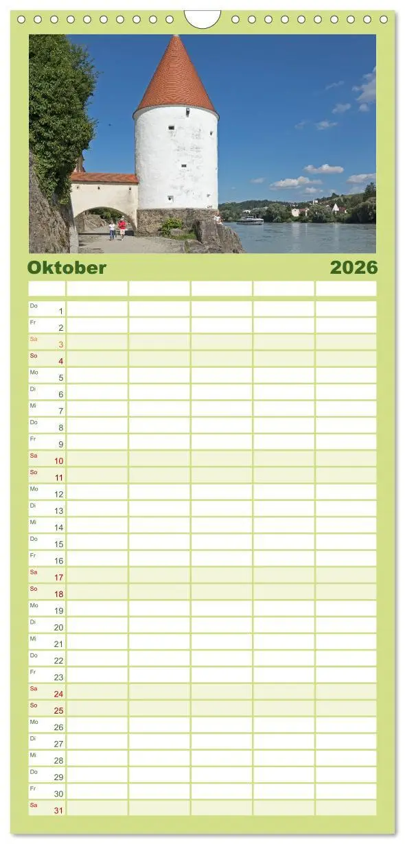 Bild: 9783516505580 | Familienplaner 2026 - Passau - Dreiflüssestadt an Donau, Inn und...
