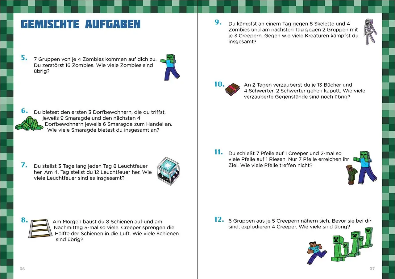 Bild: 9783743215580 | Mathe für Minecrafter - Mein extrastarkes Übungsbuch | Rätseln | Buch