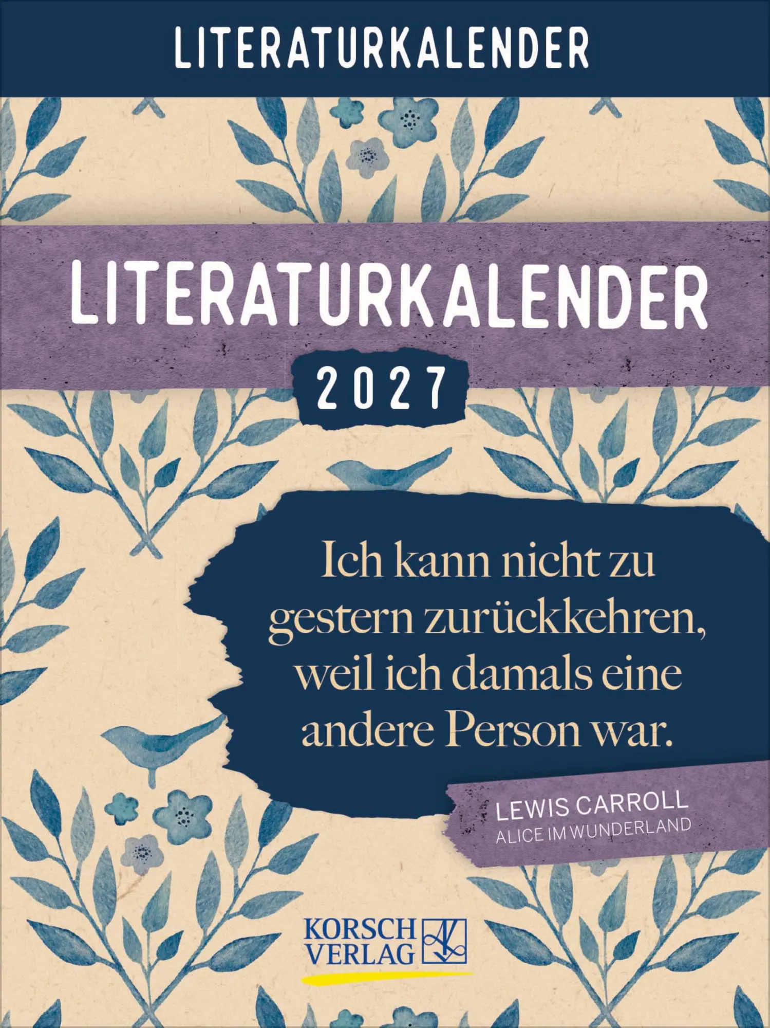 Cover: 9783819305580 | Literaturkalender 2027 | Korsch Verlag | Kalender | 328 S. | Deutsch
