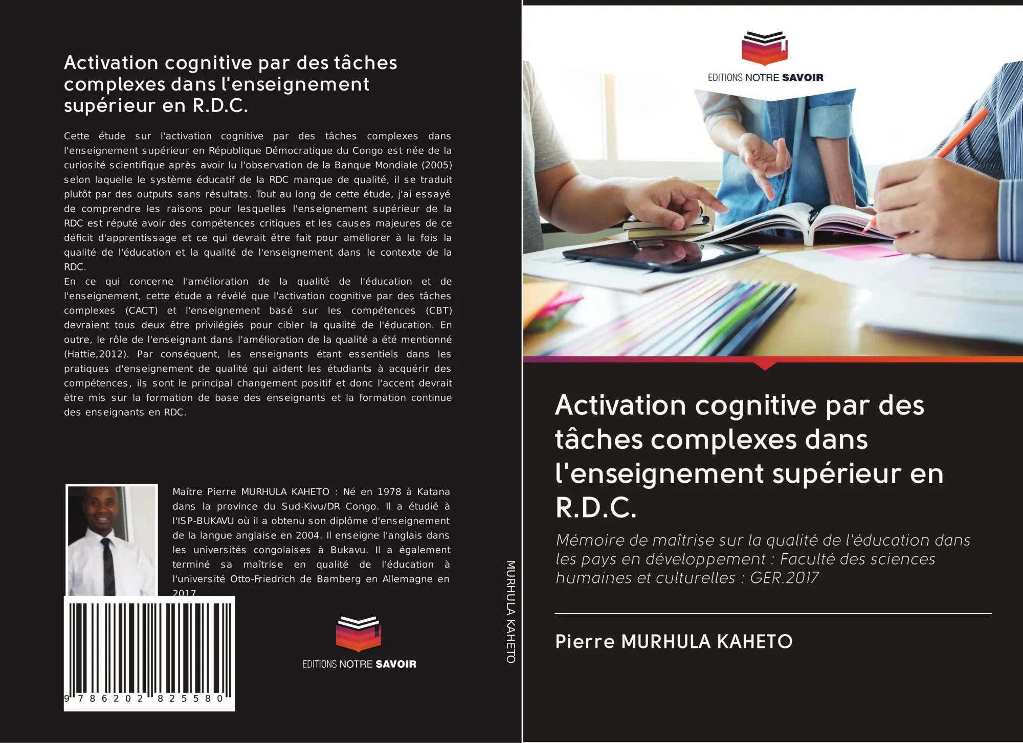 Cover: 9786202825580 | Activation cognitive par des tâches complexes dans l'enseignement...