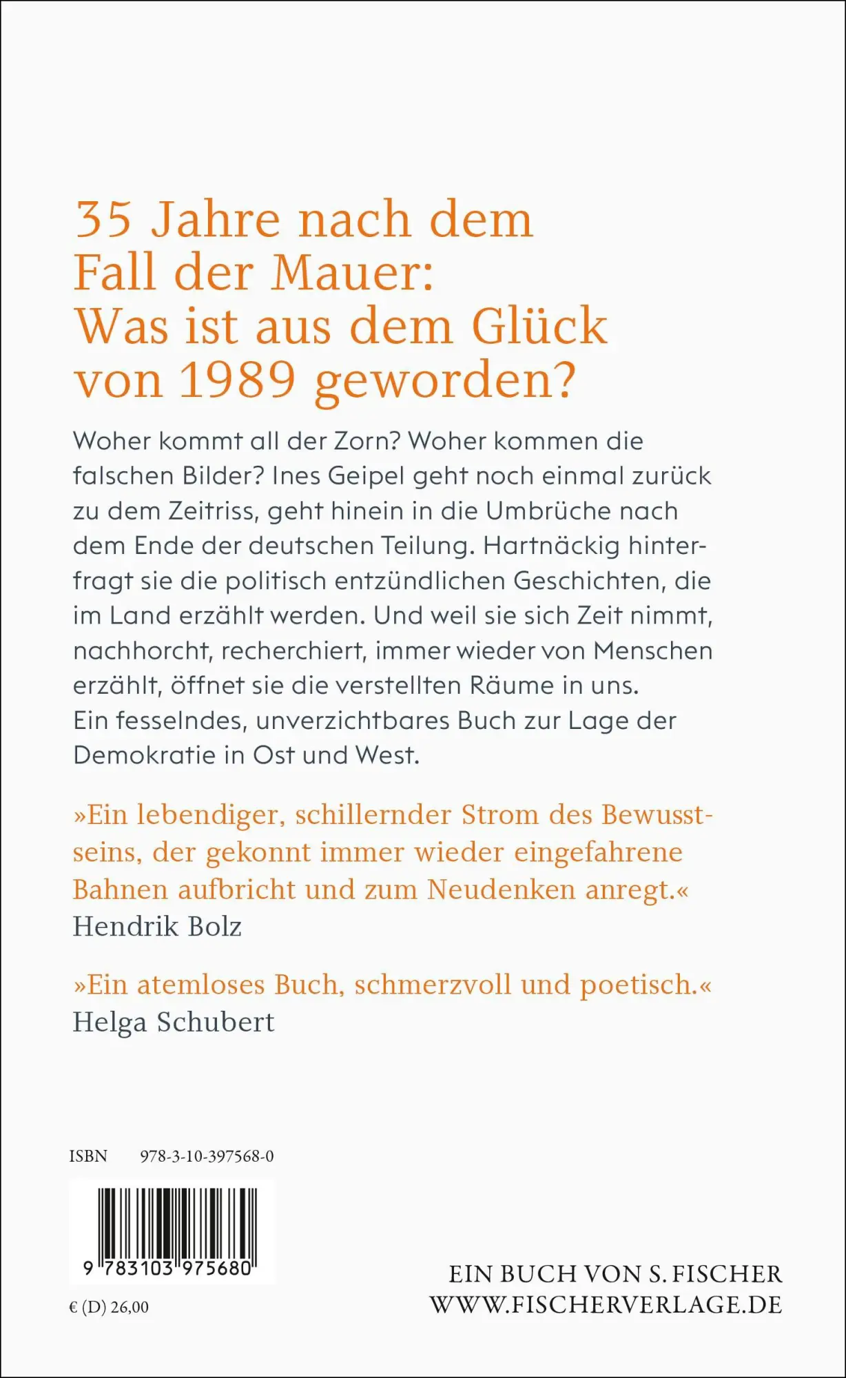 Rückseite: 9783103975680 | Fabelland | Der Osten, der Westen, der Zorn und das Glück | Geipel
