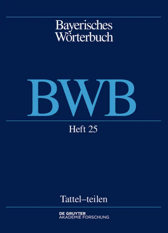 Cover: 9783110595680 | Tattel - [aus]teilen | Bayerische Akademie der Wissenschaften (u. a.)