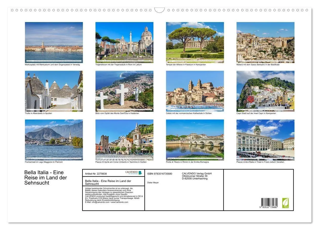 Bild: 9783516735680 | Bella Italia - Eine Reise im Land der Sehnsucht (Wandkalender 2026...