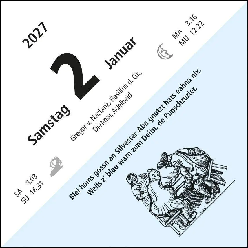 Bild: 9783938575680 | Turmschreiber Tageskalender 2027 | Witz und Weisheit aus Bayern | 2027